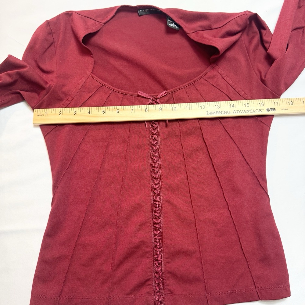 Vtg New York & Co Lace Up Corset Top S Y2k Whimsigoth Renaissance Romantic Fairy - Picture 11 of 13